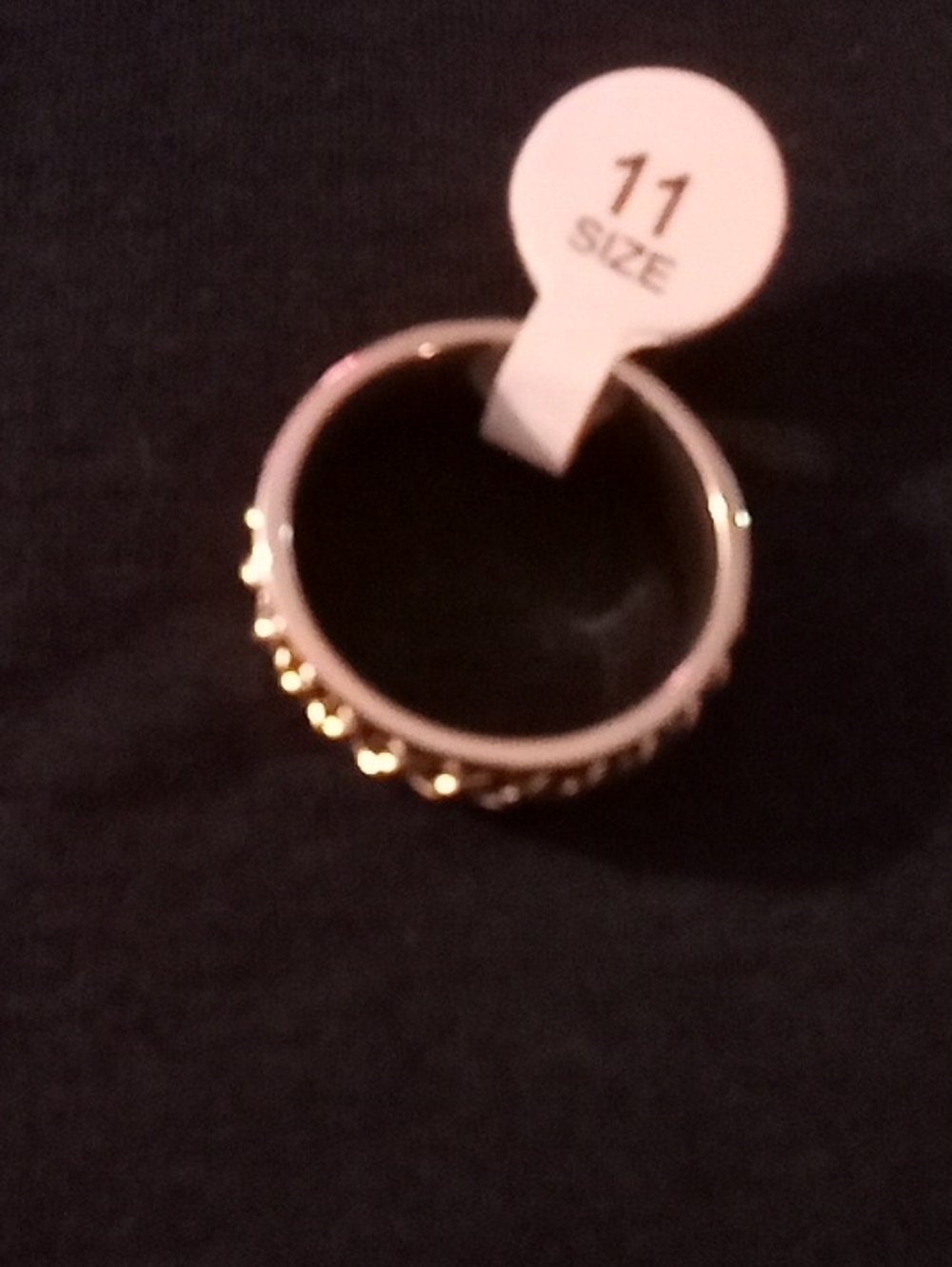 Men’s Gold-Tone Beaded Edge Ring - Size 11